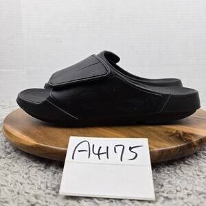 Oofos Mens 8 Ooahh Sport Slide Black Recovery Comfort Casual Lifestyle Sandals